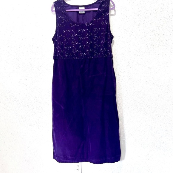 Bobbie Brooks Dresses & Skirts - Bobbie Brooks Chic Purple corduroy Cotton Dress XL 16/18